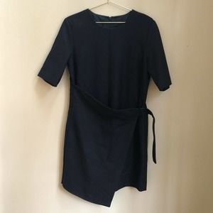 Kate Spade Saturday Buckle Over Dress Black Wool
